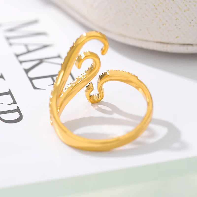 Bague Tentacule dorée