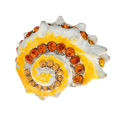 Broche Coquillage Spirale Éclat Océan - Disponible en Plusieurs Couleurs