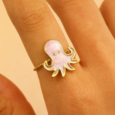 Bague Coquillage Design Poulpe