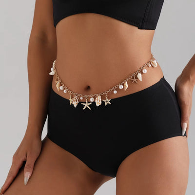 Bijoux de Corps Coquillage avec Perles