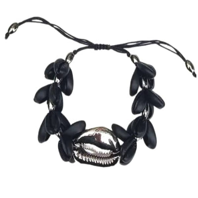 Bracelet Coquillage Noir Femme