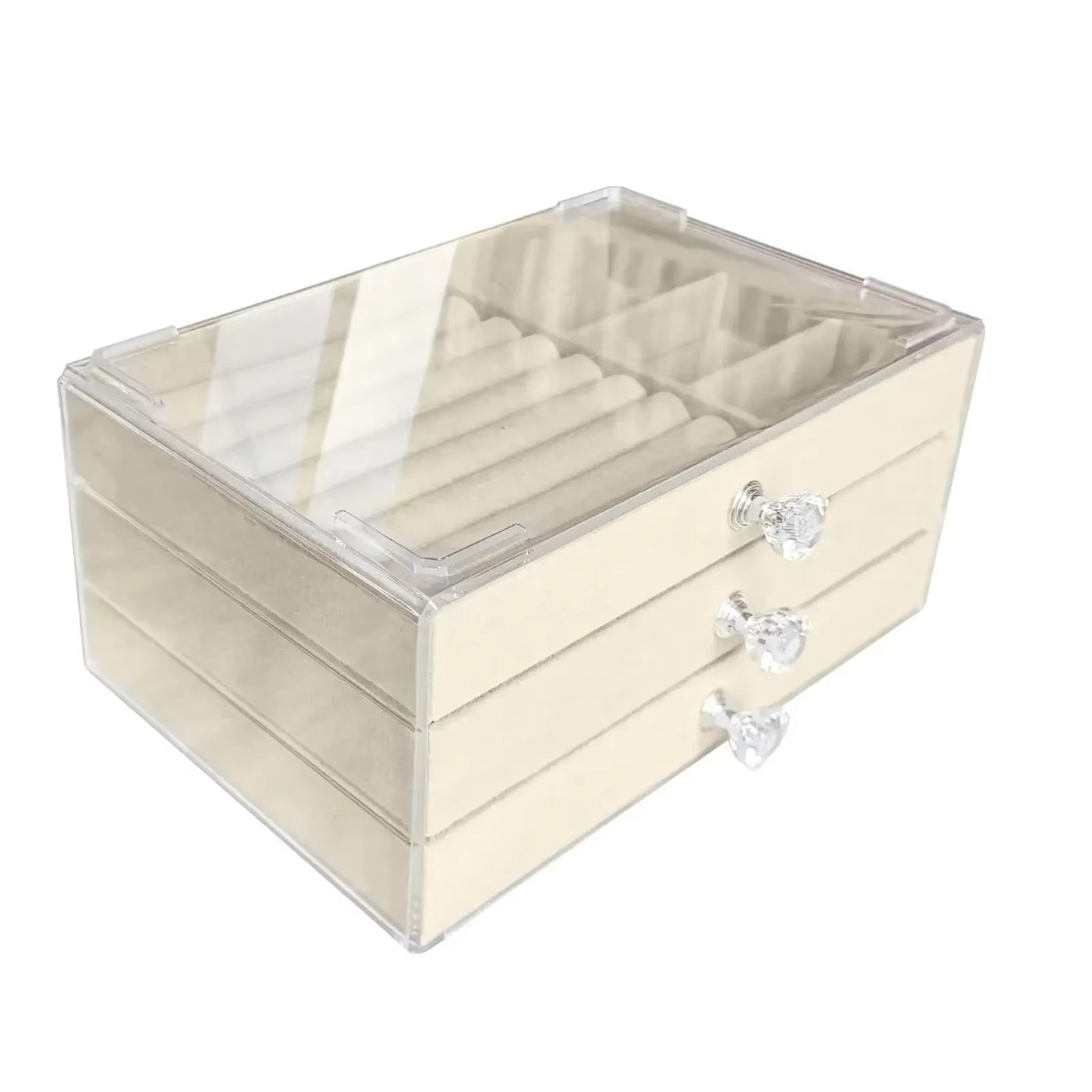 Boîte à Bijoux Chic et Luxueuse sur fond blanc
