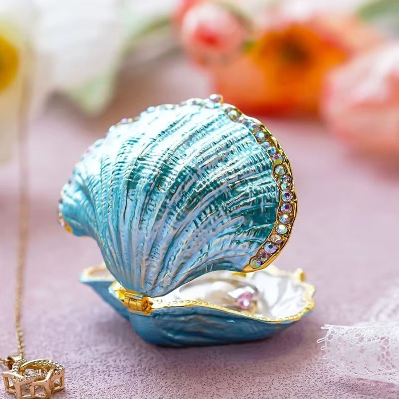 Boîte à Bijoux Coquillage Brillante et Design