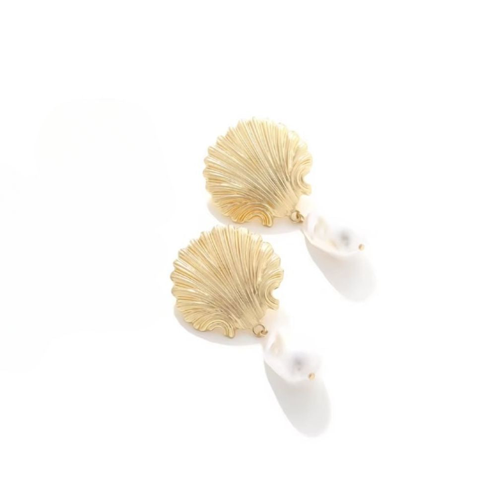 Boucle d’Oreille Coquillage Baroque