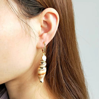 Boucle d’Oreille Coquillage Chic en Acier Inoxydable