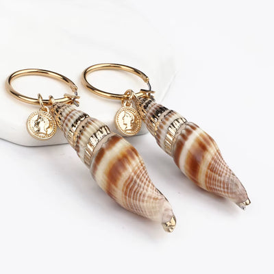 Boucle d’Oreille Coquillage Chic en Acier Inoxydable