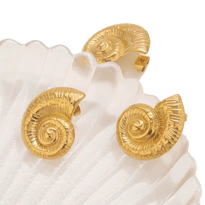 Boucle d’Oreille Coquillage Design Escargot