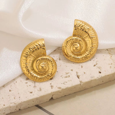 Boucle d’Oreille Coquillage Design Escargot