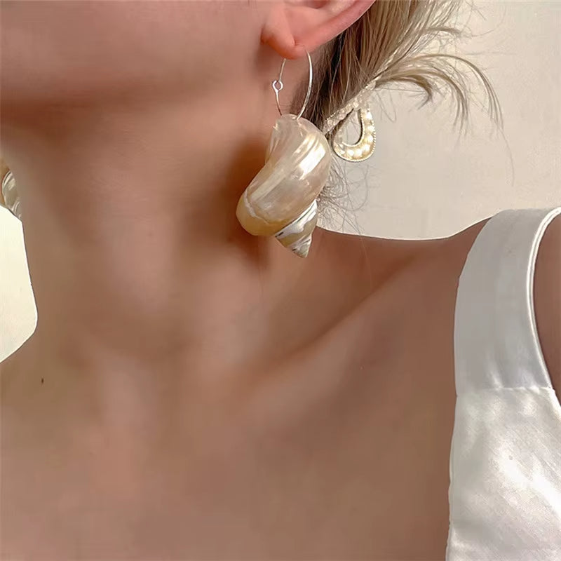 Boucle d’Oreille Coquillage Épurée