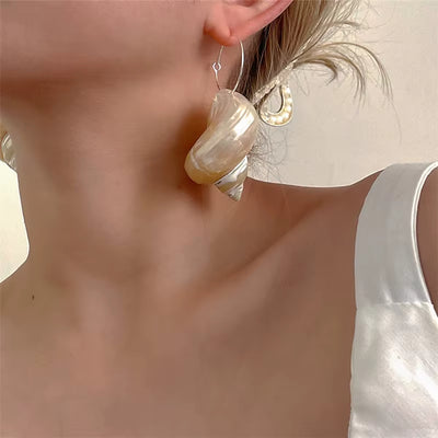 Boucle d’Oreille Coquillage Épurée