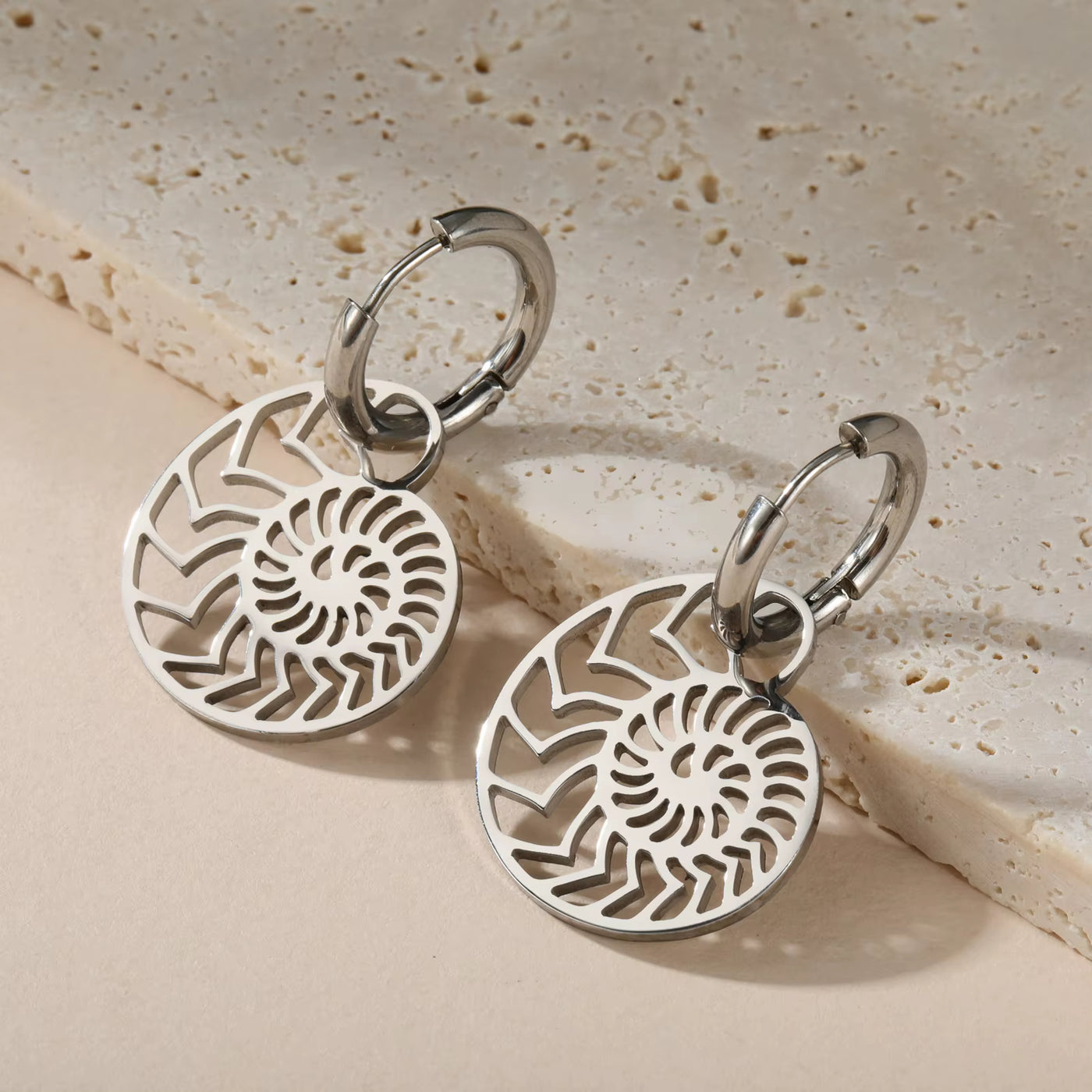 Boucle d’Oreille Coquillage Escargot