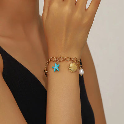 Bracelet Coquillage Chic à Grande Maille
