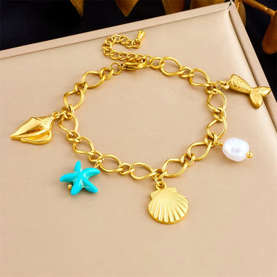 Bracelet Coquillage Chic à Grande Maille
