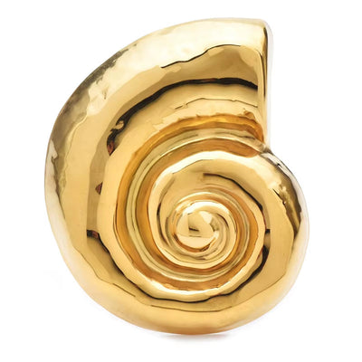 Broche Coquillage Design Escargot sur fond blanc