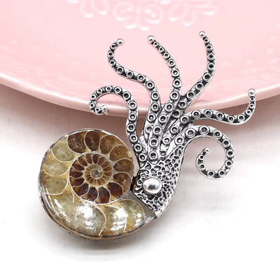 Broche Coquillage Design Poulpe