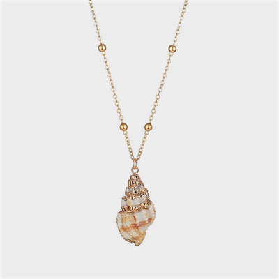 Collier Véritable Pendentif Coquillage