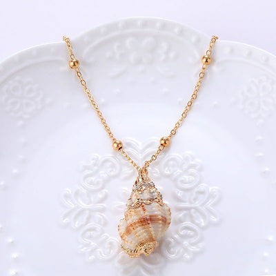 Collier Véritable Pendentif Coquillage