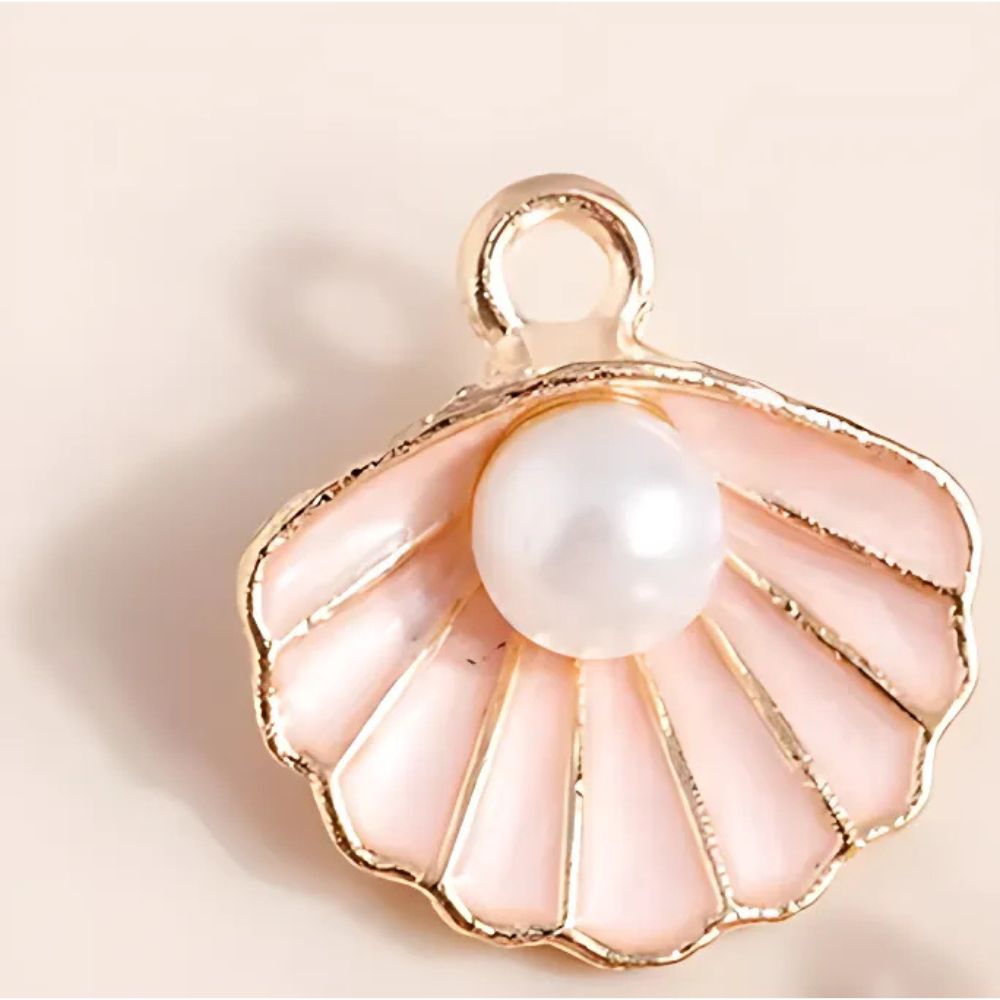 Lot de 10 Perles en Coquillage Roses