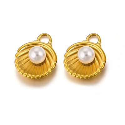 Lot de 4 Perles en Coquillage Chics