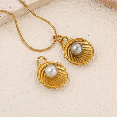 Lot de 4 Perles en Coquillage Chics