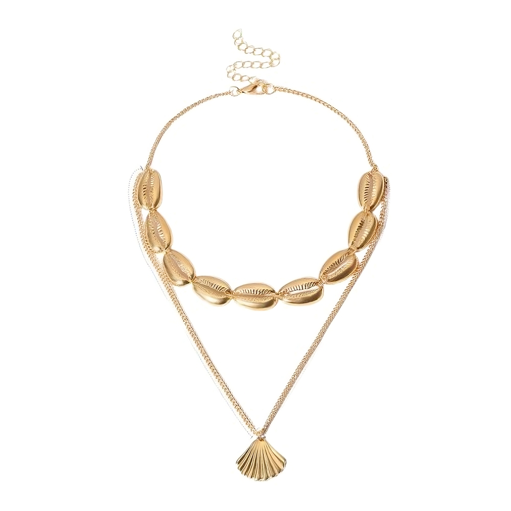 Collier Coquillage Double Rang Cauris