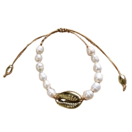 Bracelet Coquillage Perles Blanches