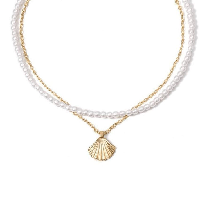 Collier Long En Vrais Coquillages Blancs Et Verts - 95 Cm, Occasion, Style Bohème Plage