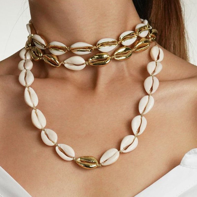 Collier Ras De Cou En Coquillages - Modèle #2557 - Occasion En état Neuf (selon Vendeur)