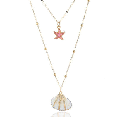 Collier Coquillage Pendentif Étoile De Mer