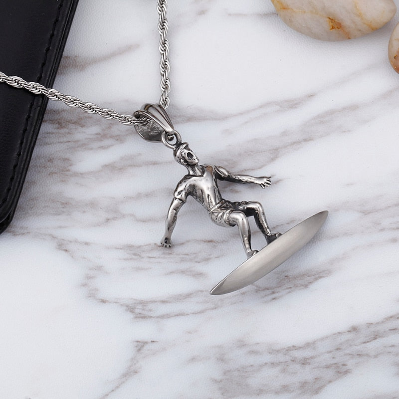 Collier En Cuir Réglable Pour Homme Style Surfeur Avec Symbole - Fait Main En Allemagne